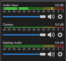 zoomed in view of the audio panel in OBS